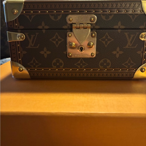 Louis Vuitton Brown Monogram Trunk with Gold Accents - Picture 2 of 10